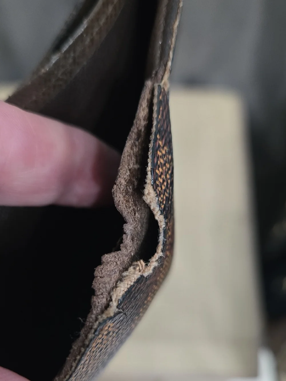 Louis Vuitton Brown Damier Canvas Men's Bifold Wallet